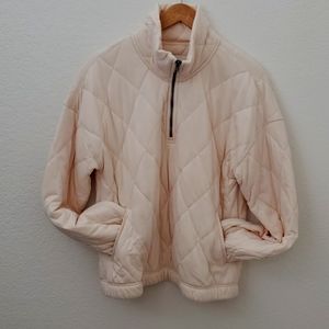 Abercrombie & Fitch Cream Quilted Pull Over